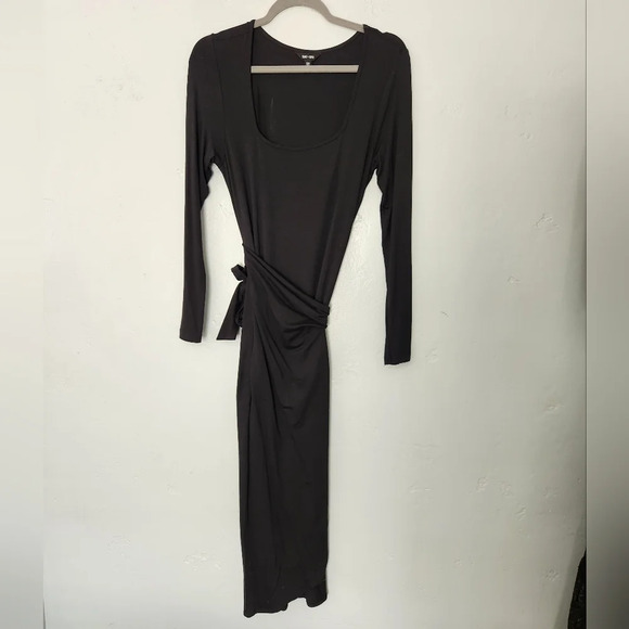 Saint + Sofia Deep Square Neck Wrap Style Dress sz 6 - Picture 1 of 5